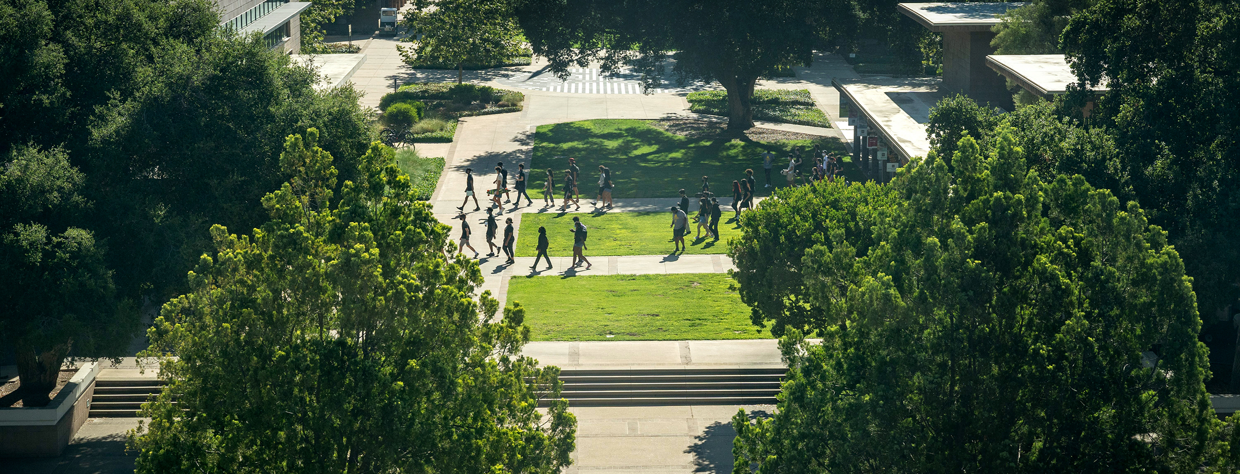 high angle view of campus