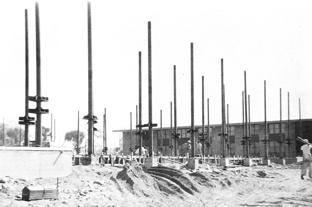 West Dorm under construction.