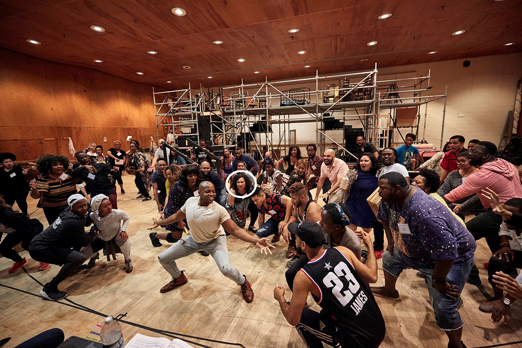 Cast of Porgy and Bess, rehearsal at Metropolitan Opera