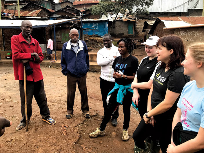 Clinic team in Kenyan village.