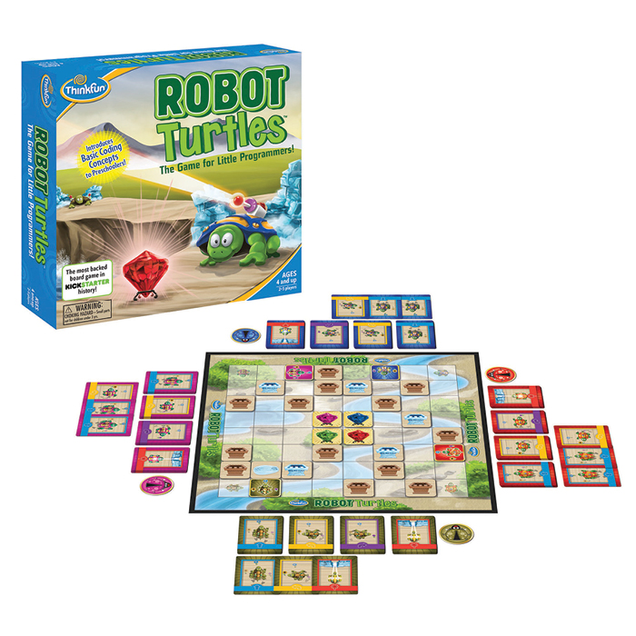 Robot Turtles box and gameboard.